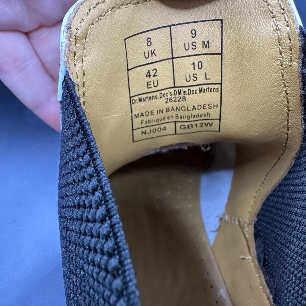 Doc Martens 2976 Yellow Stitch Smooth Leather Chelsea Boots Women's Sz 10 Mens 9